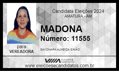 Candidato MADONA 2024 - AMATURÁ - Eleições