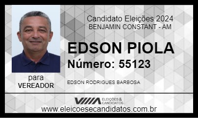 Candidato EDSON PIOLA 2024 - BENJAMIN CONSTANT - Eleições