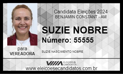 Candidato SUZIE NOBRE 2024 - BENJAMIN CONSTANT - Eleições