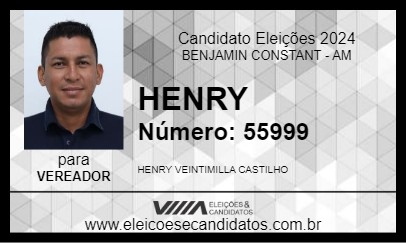 Candidato HENRY 2024 - BENJAMIN CONSTANT - Eleições