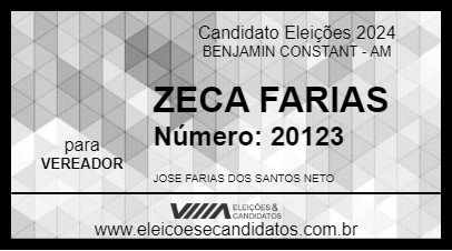 Candidato ZECA FARIAS 2024 - BENJAMIN CONSTANT - Eleições