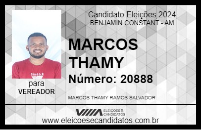 Candidato MARCOS THAMY 2024 - BENJAMIN CONSTANT - Eleições