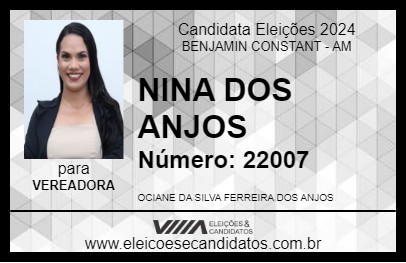 Candidato NINA DOS ANJOS 2024 - BENJAMIN CONSTANT - Eleições