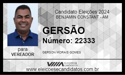 Candidato GERSÃO 2024 - BENJAMIN CONSTANT - Eleições