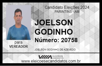 Candidato JOELSON GODINHO 2024 - PARINTINS - Eleições