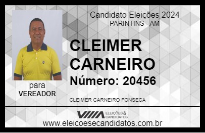 Candidato CLEIMER CARNEIRO 2024 - PARINTINS - Eleições