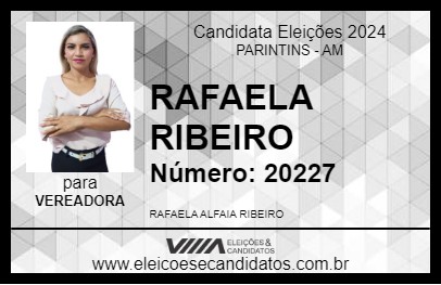 Candidato RAFAELA RIBEIRO 2024 - PARINTINS - Eleições