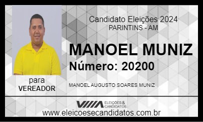 Candidato MANOEL MUNIZ 2024 - PARINTINS - Eleições