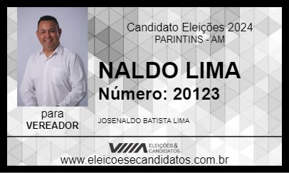 Candidato NALDO LIMA 2024 - PARINTINS - Eleições