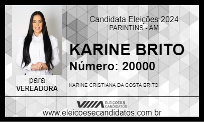 Candidato KARINE BRITO 2024 - PARINTINS - Eleições