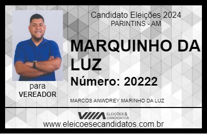 Candidato MARQUINHO DA LUZ 2024 - PARINTINS - Eleições