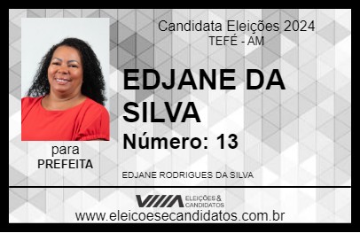 Candidato EDJANE DA SILVA 2024 - TEFÉ - Eleições