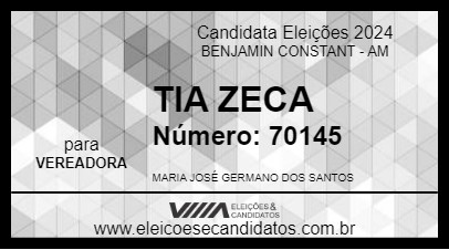 Candidato TIA ZECA 2024 - BENJAMIN CONSTANT - Eleições