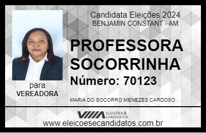 Candidato PROFESSORA SOCORRINHA 2024 - BENJAMIN CONSTANT - Eleições