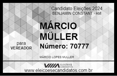 Candidato MÁRCIO MÜLLER 2024 - BENJAMIN CONSTANT - Eleições