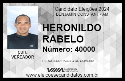 Candidato HERONILDO RABELO 2024 - BENJAMIN CONSTANT - Eleições