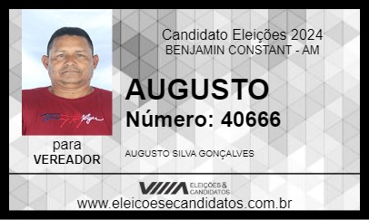 Candidato AUGUSTO 2024 - BENJAMIN CONSTANT - Eleições