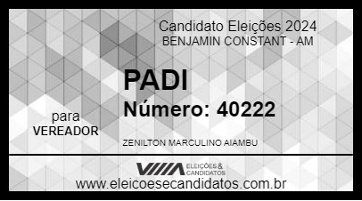 Candidato PADI 2024 - BENJAMIN CONSTANT - Eleições