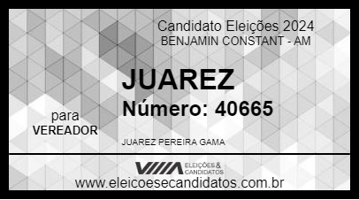 Candidato JUAREZ 2024 - BENJAMIN CONSTANT - Eleições