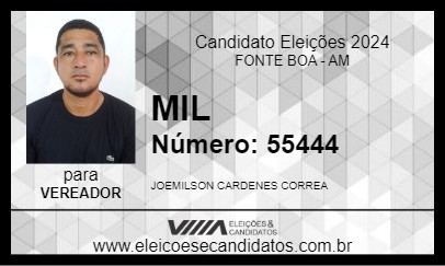 Candidato MIL 2024 - FONTE BOA - Eleições