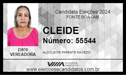 Candidato CLEIDE 2024 - FONTE BOA - Eleições