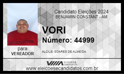 Candidato VORI 2024 - BENJAMIN CONSTANT - Eleições