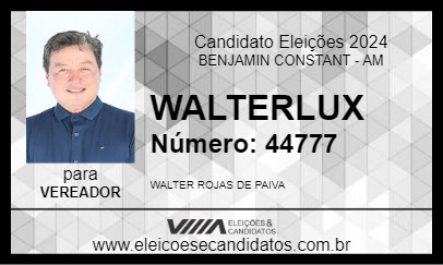 Candidato WALTERLUX 2024 - BENJAMIN CONSTANT - Eleições