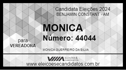 Candidato MONICA 2024 - BENJAMIN CONSTANT - Eleições