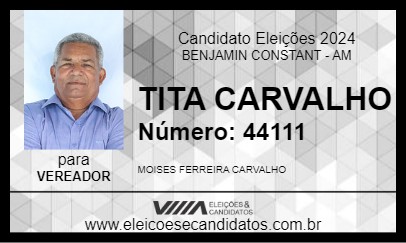 Candidato TITA CARVALHO 2024 - BENJAMIN CONSTANT - Eleições