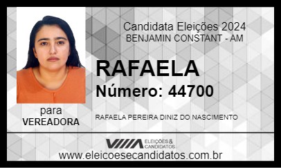 Candidato RAFAELA 2024 - BENJAMIN CONSTANT - Eleições