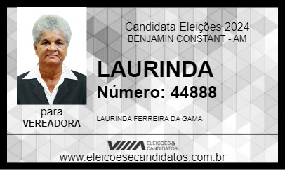 Candidato LAURINDA 2024 - BENJAMIN CONSTANT - Eleições