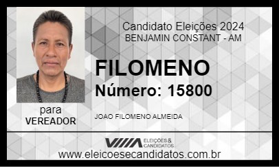 Candidato FILOMENO 2024 - BENJAMIN CONSTANT - Eleições