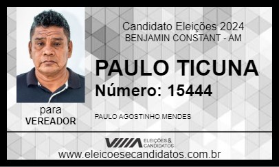 Candidato PAULO TICUNA 2024 - BENJAMIN CONSTANT - Eleições