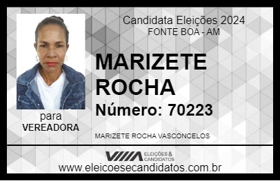 Candidato MARIZETE ROCHA 2024 - FONTE BOA - Eleições