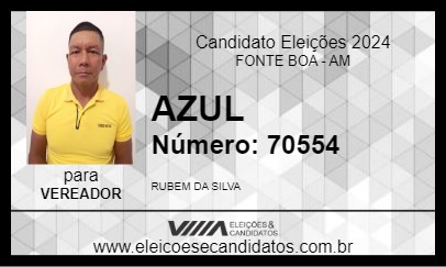 Candidato AZUL 2024 - FONTE BOA - Eleições