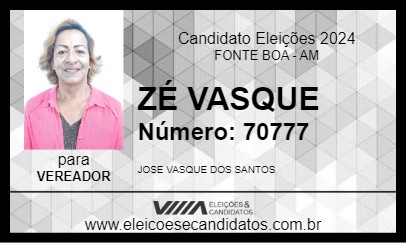 Candidato ZÉ VASQUE 2024 - FONTE BOA - Eleições