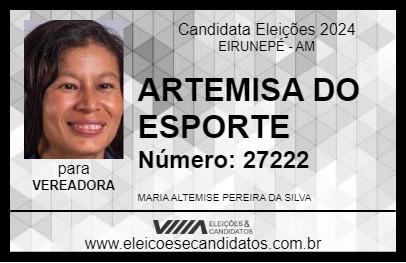 Candidato ARTEMISA DO ESPORTE 2024 - EIRUNEPÉ - Eleições