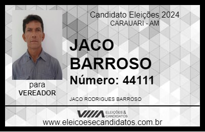 Candidato JACO BARROSO 2024 - CARAUARI - Eleições