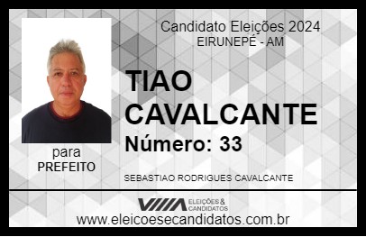 Candidato TIAO CAVALCANTE 2024 - EIRUNEPÉ - Eleições