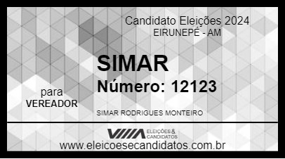 Candidato SIMAR 2024 - EIRUNEPÉ - Eleições