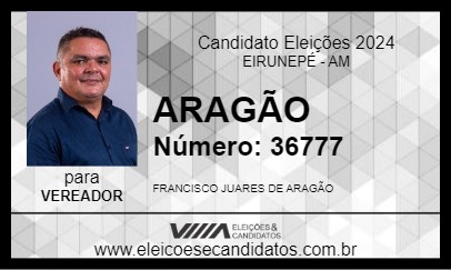 Candidato ARAGÃO 2024 - EIRUNEPÉ - Eleições