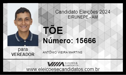 Candidato TÕE 2024 - EIRUNEPÉ - Eleições