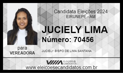 Candidato JUCIELY LIMA 2024 - EIRUNEPÉ - Eleições