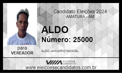 Candidato ALDO 2024 - AMATURÁ - Eleições