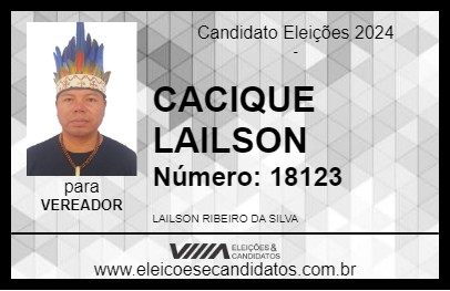 Candidato CACIQUE LAILSON 2024 - AMATURÁ - Eleições