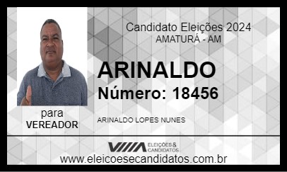 Candidato ARINALDO 2024 - AMATURÁ - Eleições