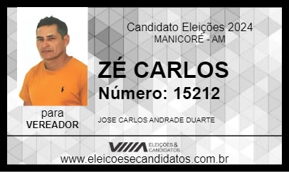 Candidato ZÉ CARLOS 2024 - MANICORÉ - Eleições