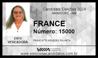 Candidato FRANCE 2024 - MANICORÉ - Eleições