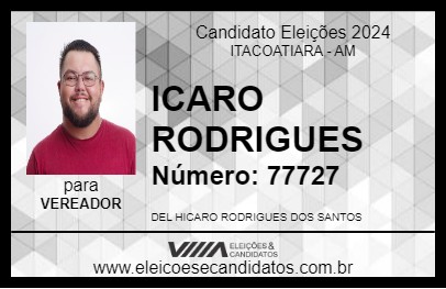 Candidato ICARO RODRIGUES 2024 - ITACOATIARA - Eleições