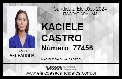 Candidato KACIELE CASTRO 2024 - ITACOATIARA - Eleições